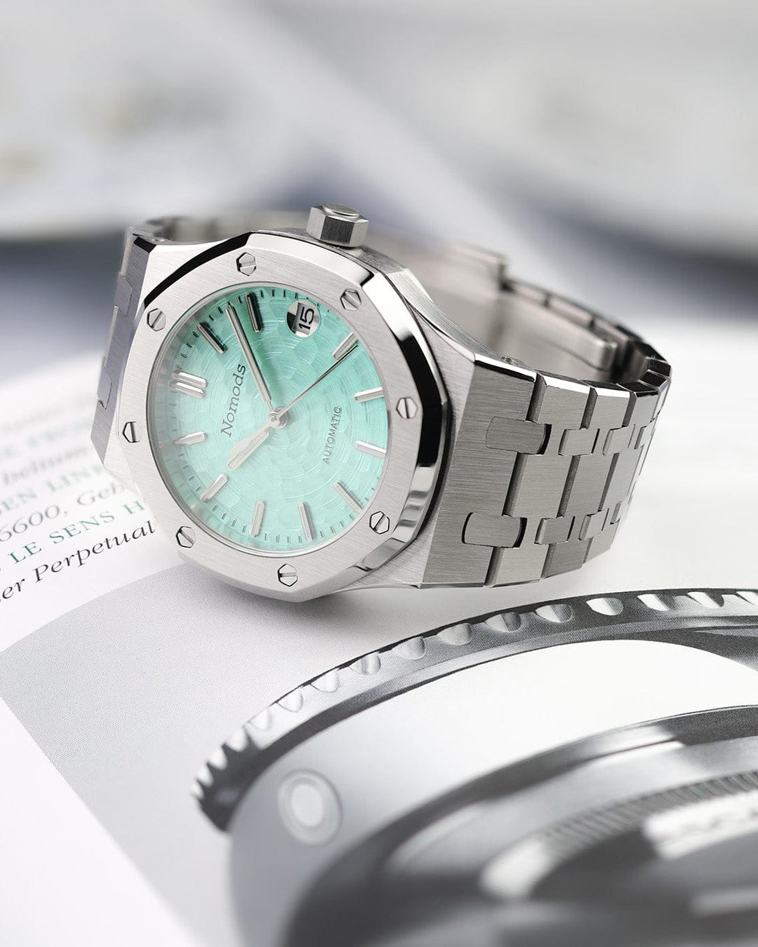Nomods Royal Oak Seiko Mod 37mm Silver / Tiffany