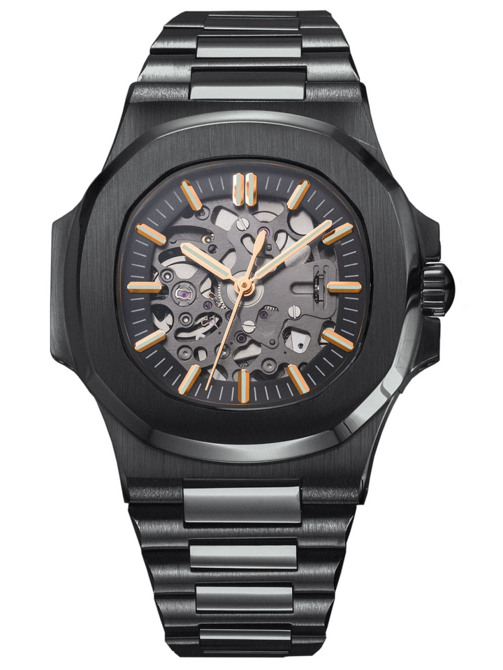 Seiko Mod - Nautilus Black PVD Rose Gold