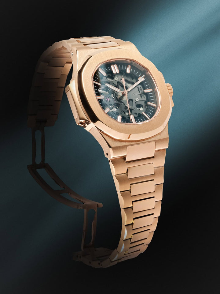 Seiko mod - Nautilus Skeleton Rose gold 5