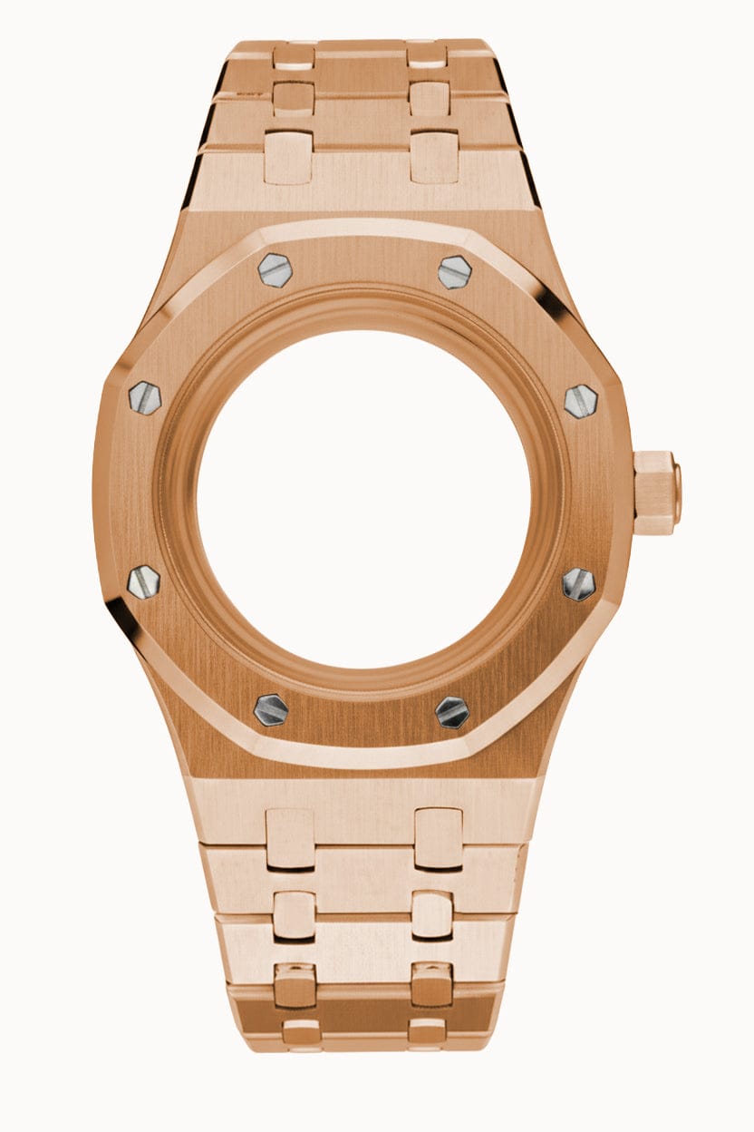 V2 Ultratynn Roségull Royal Oak Seiko Mod Kasse – 37mm NH35/NH36/NH72