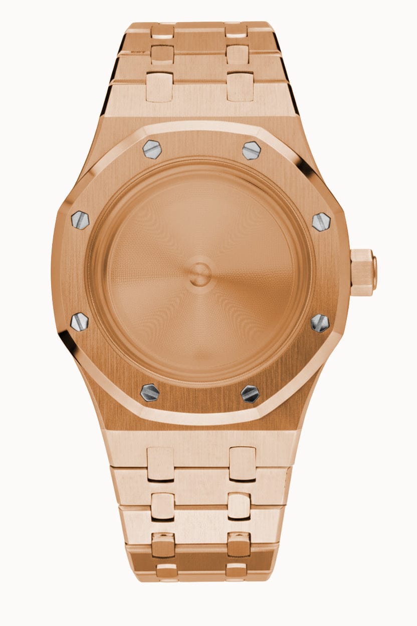 Nomods Blue AR / Solid V2 Ultrathin Rose Gold Royal Oak Seiko Mod Case – 37mm NH35/NH36/NH72