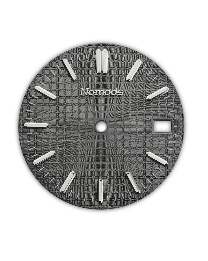 Nomods Dials Gray Metallic Waffle Seiko Mod Dial – 28.5mm NH35