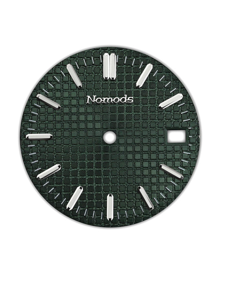 Nomods Dials Green Metallic Waffle Seiko Mod Dial – 28.5mm NH35