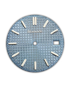 Nomods Dials Ice Blue Metallic Waffle Seiko Mod Dial – 28.5mm NH35