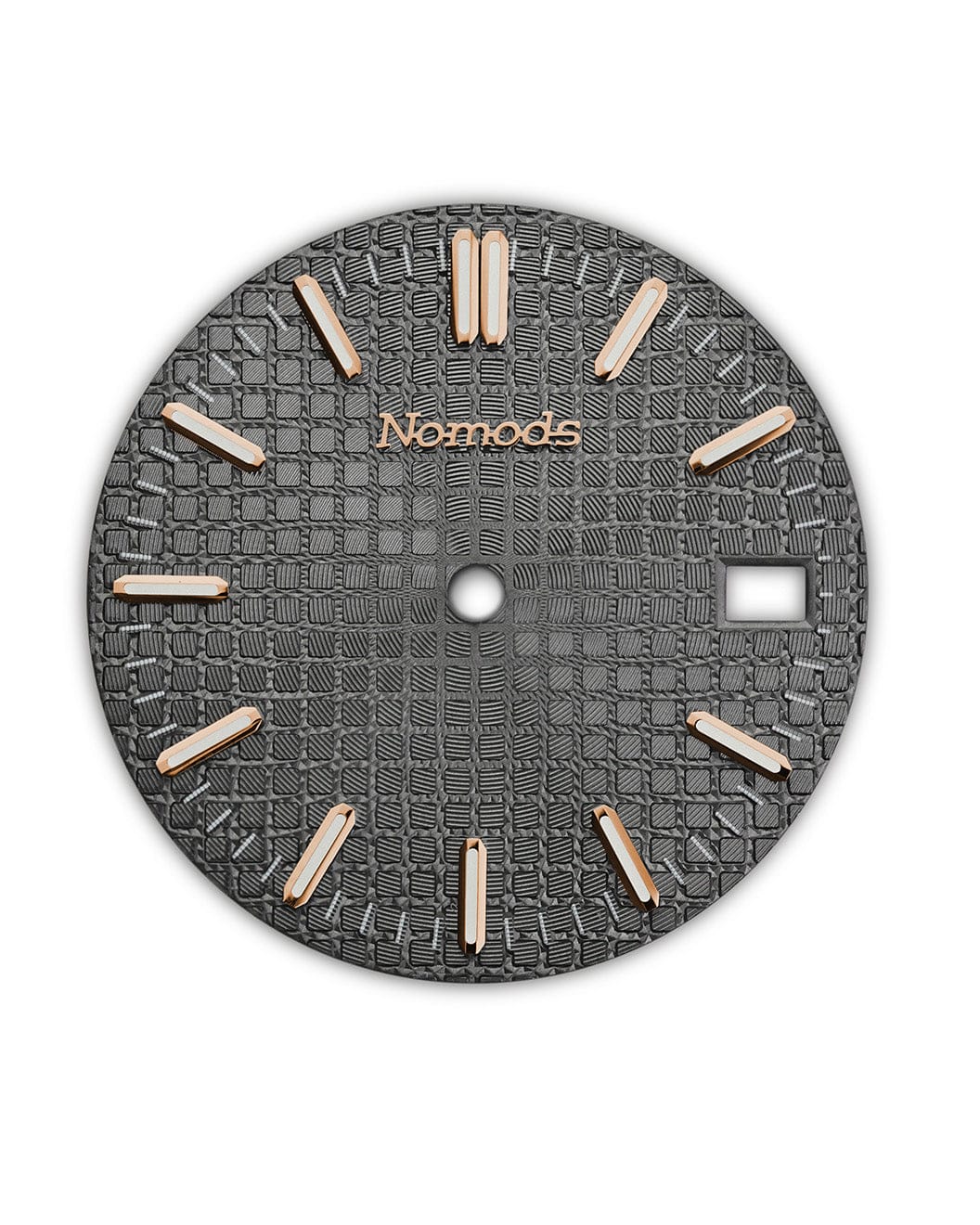 Nomods Dials Rosegold Gray Metallic Waffle Seiko Mod Dial – 28.5mm NH35