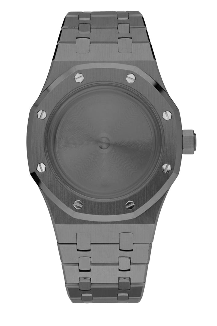 Nomods Gun Metal / Blue AR / Solid V2 Ultrathin Gunmetal Royal Oak Seiko Mod Case – 37mm NH35/NH72