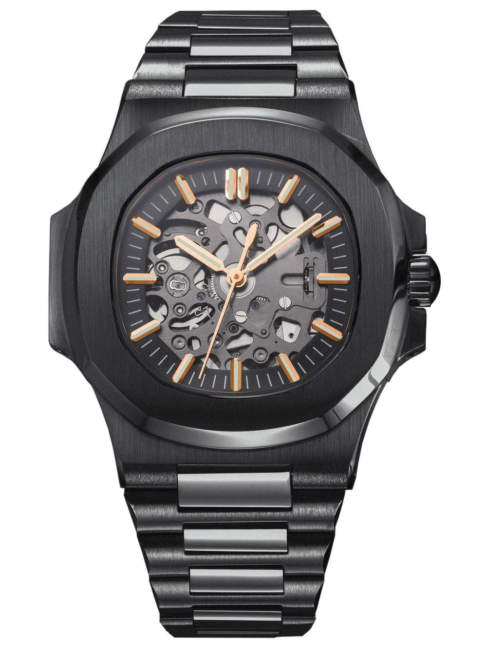 Nomods Seiko Mod - Nautilus Black PVD Rose Gold