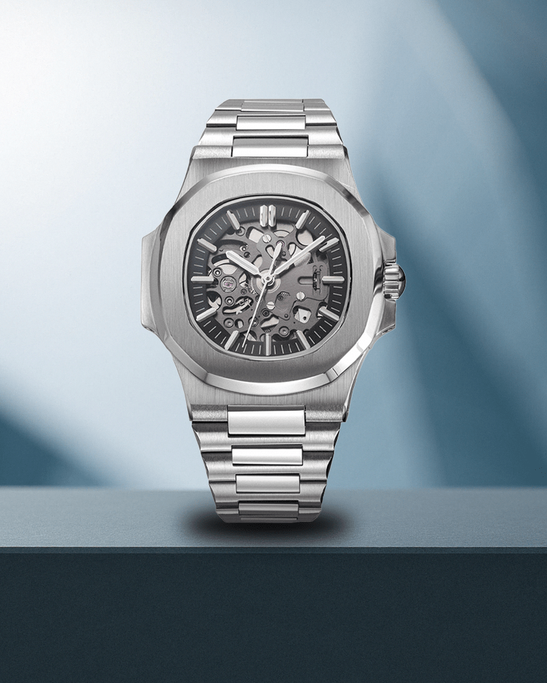 Nomods Seiko mod - Nautilus Skeleton Silver