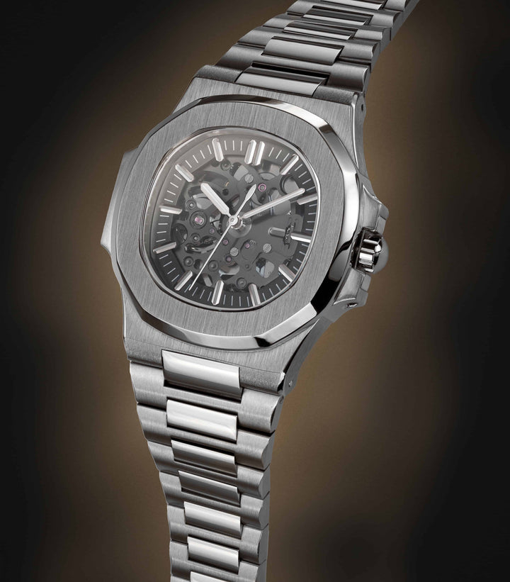 Nomods Seiko mod - Nautilus Skeleton Silver