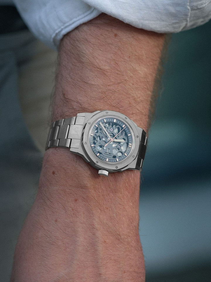 Nomods Seiko Mod - Petrichor 37mm Silver Two-Tone Rosegold