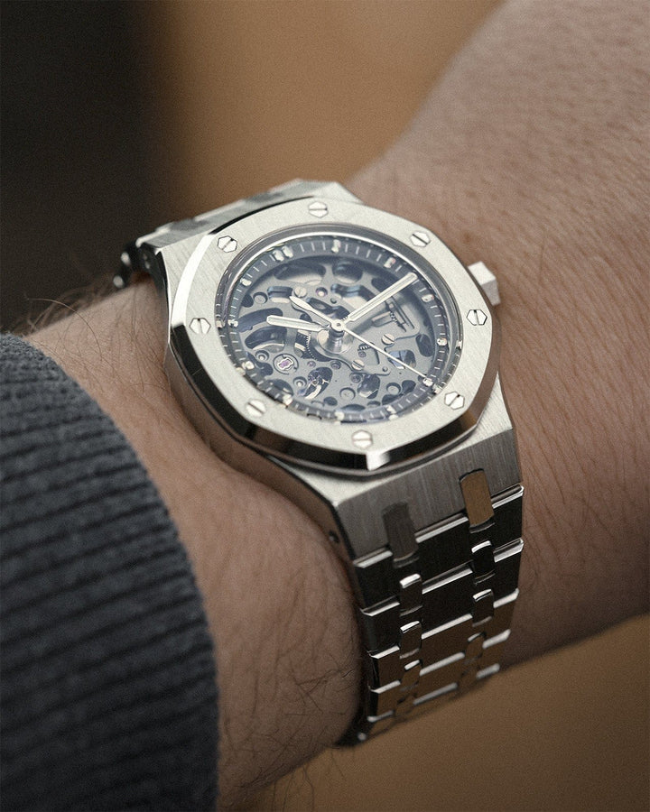 Nomods Watches Royal Oak 37mm Skeleton – Silver